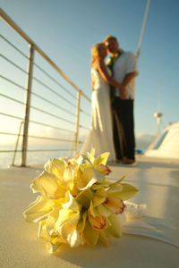 Cruise and Travel Report Wedding Couple and Flower