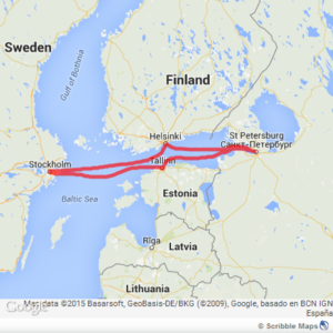 Cruise and Travel Report Map of Costa Luminosa's itinerary.